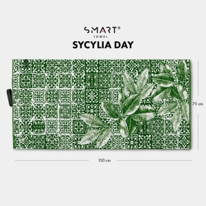  RĘCZNIK BAMBUSOWY SMARTTOWEL SYCYLIA DAY 75x150 cm - zielony