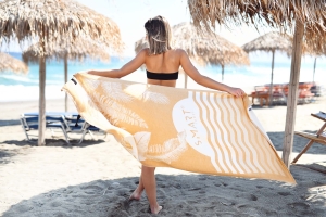  RĘCZNIK BAMBUSOWY SMARTTOWEL MAUI SUNSET 75x150 cm - złoty