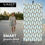  Ręcznik bambusowy SMARTtowel (Geometric Beach Błękit On) 75 x 150 cm