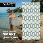  Ręcznik bambusowy SMARTtowel (Geometric Beach Błękit Ona) 75 x 150 cm