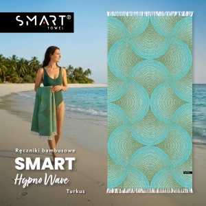  Ręcznik bambusowy SMARTtowel (Hypno Wave Turkus) 75 x 150 cm