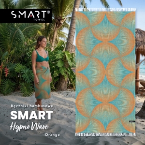  Ręcznik bambusowy SMARTtowel (Hypno Wave Orange) 75 x 150 cm