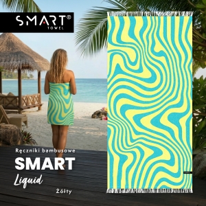  Ręcznik bambusowy SMARTtowel (Liquid Żółty) 75 x 150 cm
