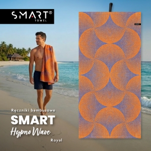  Ręcznik bambusowy SMARTtowel (Hypno Wave Royal) 75 x 150 cm