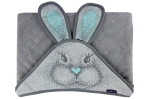 Okrycie kąpielowe króliczek BUNNY szare/mięta