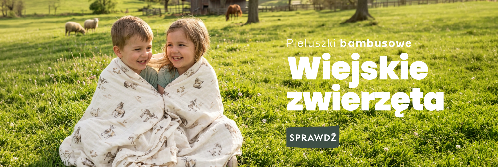 Pieluszki bambusowe WIEJSKIE ZWIERZĘTA